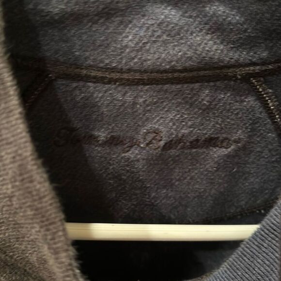 Tommy Bahama Men's dark grey half zip shirt - Picture 3 of 10